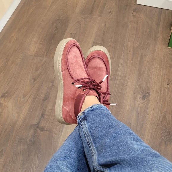 Red Leather Boots - Natural World "Lice Napa" Eco Friendly Made in Spain - Picture 2 of 2